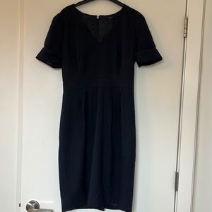 Size4 jcrew pinstripe zippered office dress